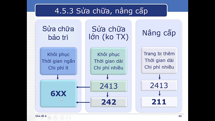 Bài tập về sửa chữa lớn tài sản cố định