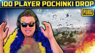 The 100 PLAYER Pochinki Drop | PUBG Custom Games