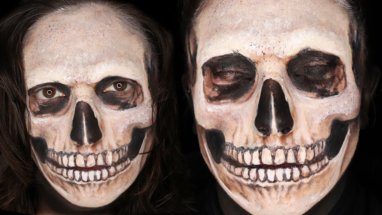 SKULL MAKEUP / MAQUILLAJE CALAVERA - TUTORIAL - The Faceless Queen