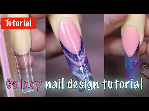 Học Nail : Hướng dẫn làm móng tay vũ trụ Galaxy