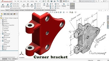 Solidworks Tutorial: Exercise #39 (Corner bracket)