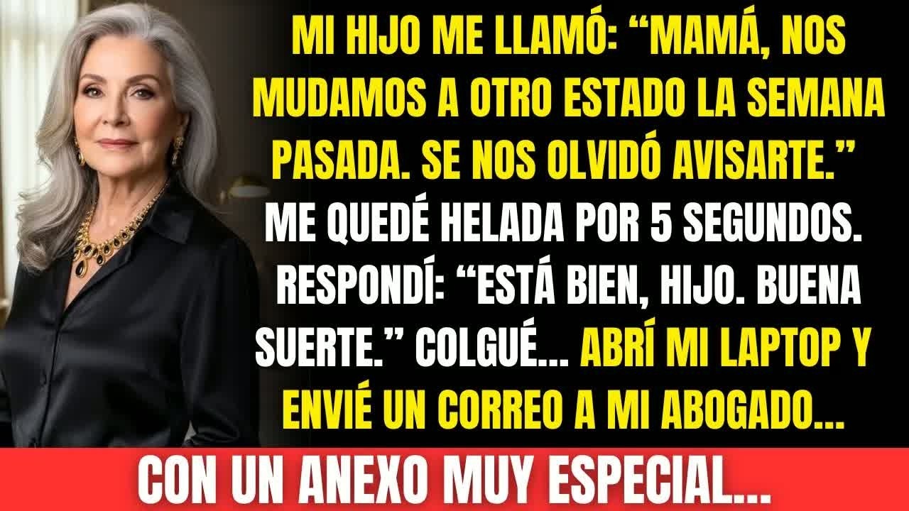 Mi hijo se mudó de estado y “olvidó” avisarme.Colgué…y envié a mi abogado un anexo que haría temblar