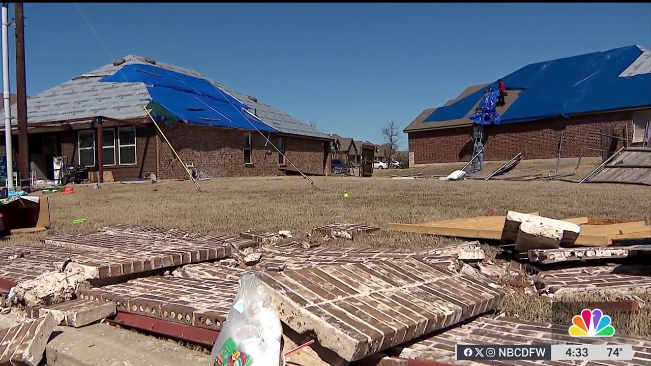 North Texans continue to clean up after Saturday storms | NBCDFW - YouTube