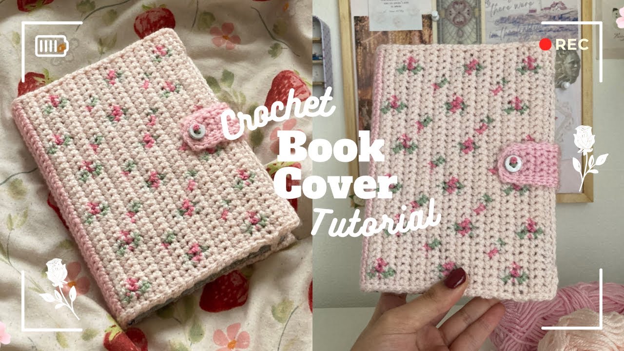 Crochet Floral Book Sleeve Tutorial (adjustable for any book size!!)🌷
