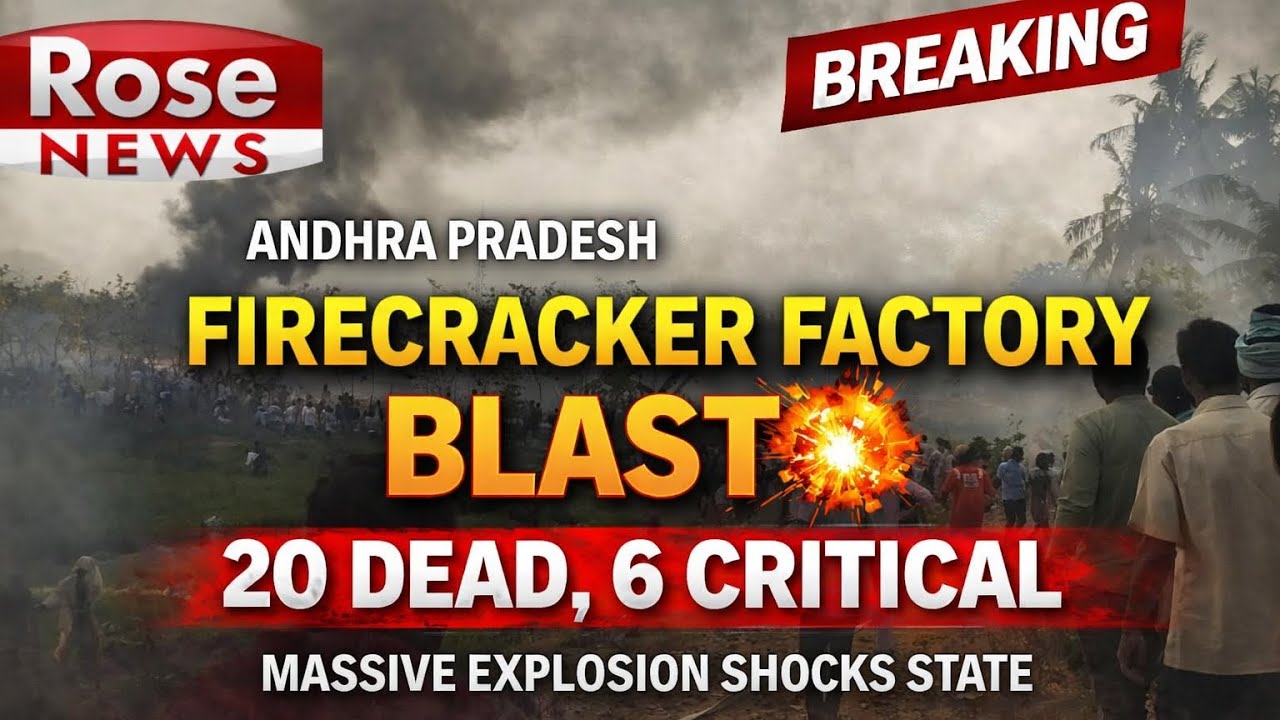 Andhra Pradesh Firecracker Factory Blast 💥 20 Dead, 6 Critical ...