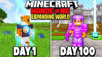 I Survived 100 Days in a 1x1 BORDER in Hardcore Minecraft... Here