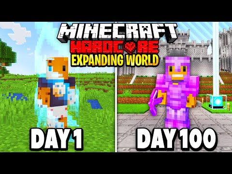 I Survived 100 Days in a 1×1 BORDER in Hardcore Minecraft… Here's What Happened