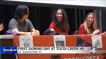Tocoi Creek athletes make history with first national signing day class