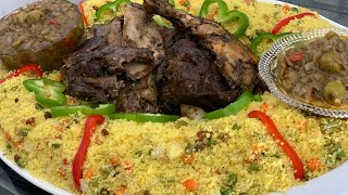 Couscous marocain poulet et viande grillée à la sénégalaise