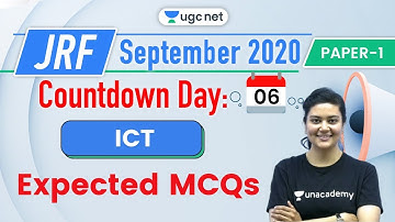 08:30 AM - JRF UGC NET Paper 1 | ICT by Aditi Sharma | Expected MCQ