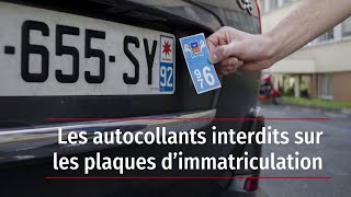 Les autocollants interdits sur les plaques d’immatriculation