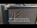 1969 Fender Mustang bass into Fender Rumble 40 demo