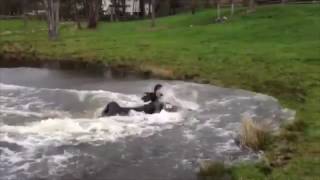 Water Skipping Fails & Wins Snowmobile Compilation