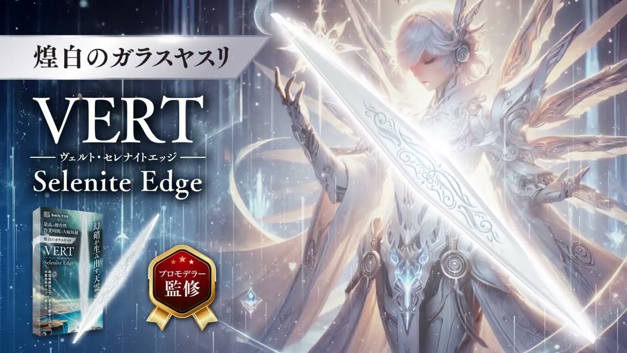 【煌白のガラスヤスリ】Selenite Edge
