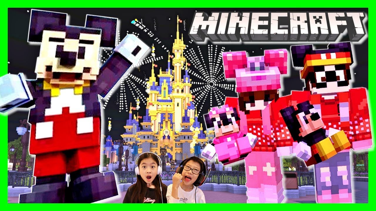 マイクラでディズニーランドに行きます 3本勝負対決 誰が勝つ Minecraft Minecraft Summary マイクラ動画