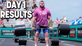 DAY 1 Results at The World's Strongest Man 2024 by Big Loz Official 35,868 views 1 month ago 8 minutes, 6 seconds