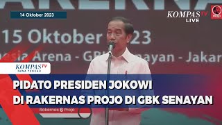 Pidato Presiden Jokowi di Rakernas Projo di GBK Senayan