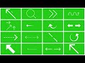 White Arrows Pack Of Green Screen Elements HD White Arrows Pack Of Green Screen Elements HD
