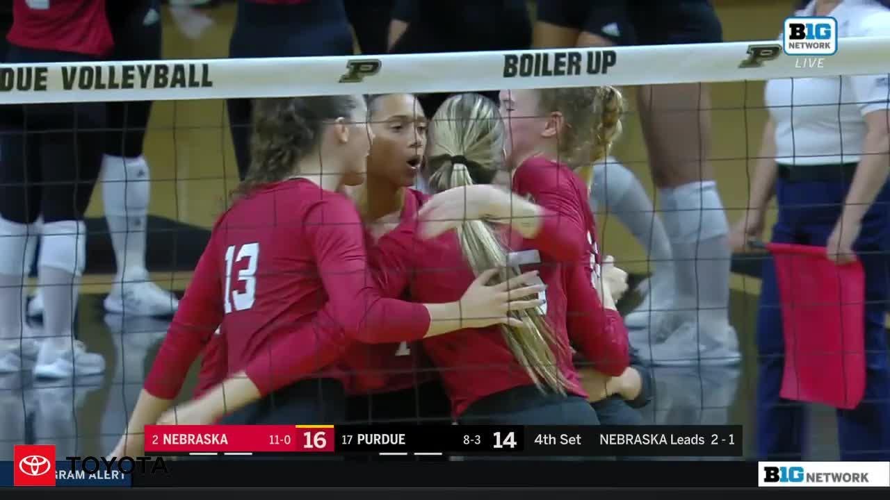 Volleyball Highlights at #17 Purdue - University of Nebraska