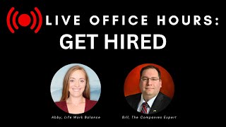 Get Hired! Live Q&A Office Hours with 2 Career Experts (January 26th, 2026)