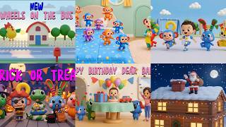 30+ Min Kids Songs for Toddlers | Wheels on the Bus, Ten Little Monkeys &amp; More