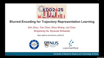KDD 2025 - Blurred Encoding for Trajectory Representation Learning
