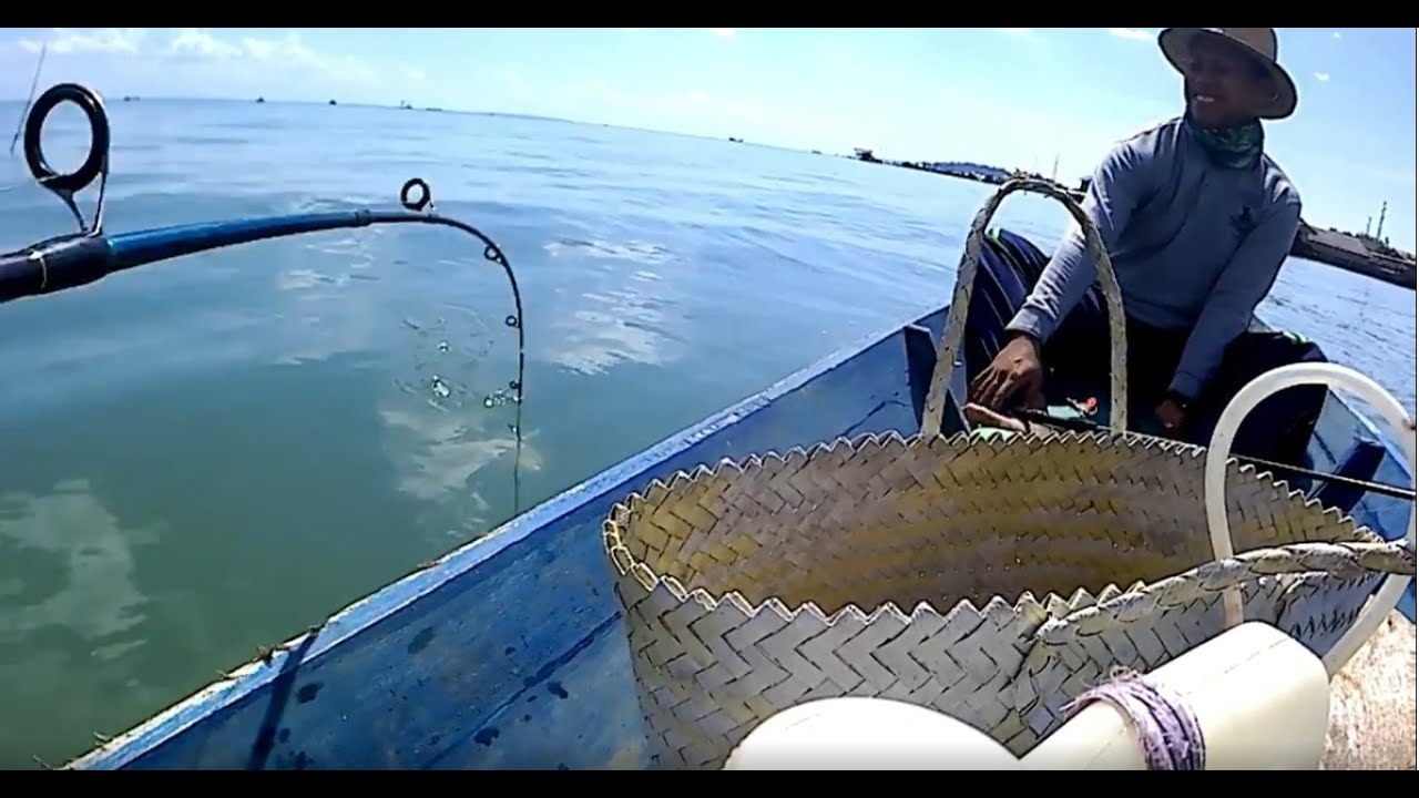 MANCING SERU UMPAN UDANG TEHNIK DASARAN DI LAUT KOTABARU