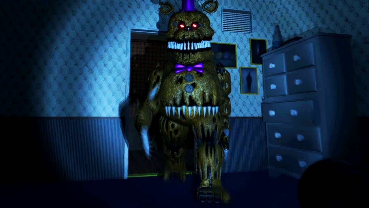 CHASED BY THE NEW TERRIFYING NIGHTMARE FREDBEAR..  Five Nights At Freddy's  4 Unreal Engine 4 (FNAF) 