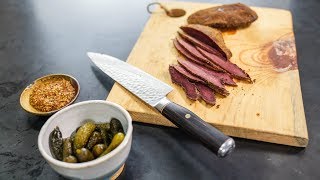 Wild goose pastrami is a great introduction to cured game meat
preparations. along with breasts, you can use from big animals such as
bl...