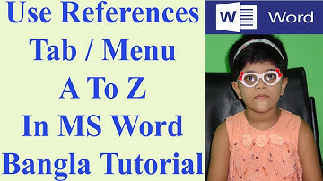 Use References Tab / Menu A To Z In MS Word Bangla