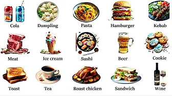 Foods and Drinks Vocabulary + Self -Test| Foods and Drinks in English| Basic English Vocabulary