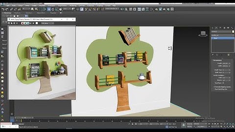 3dsmax Tutorials, How to 3D Model & Texturing a Stylish Wall Mount Book Shelve in 3dsmax (Part 3)