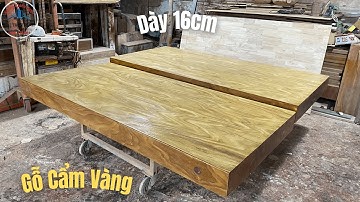 Chiếu Ngựa Nguyên Khối 2 Tấm - Gỗ Cẩm Vàng | KT: 240 x220 x16cm 28 Triệu