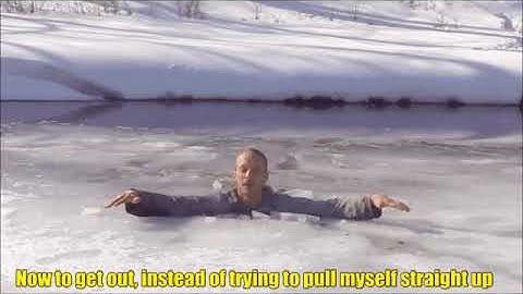 Man demonstrates how to Self Rescue in the event you Fall Through Frozen Ice