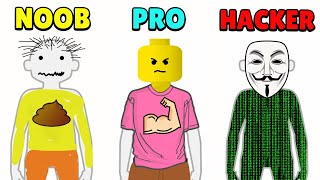 NOOB vs PRO vs HACKER - Line Up: Draw the Criminal