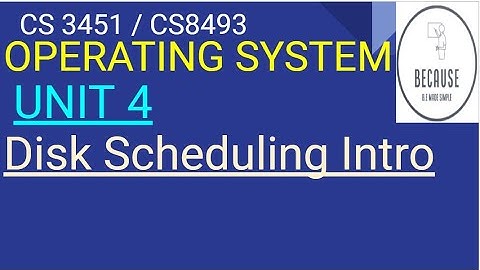 4.1 Disk Scheduling  in Tamil