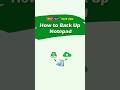 How to Back Up Notepad on Windows 10/11? Two Methods #notepadtricks #notepad