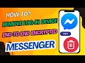 How To Remove A Device From End-to-end Encrypted Chat on Messenger | Easy Steps | Quick Setup Tips
