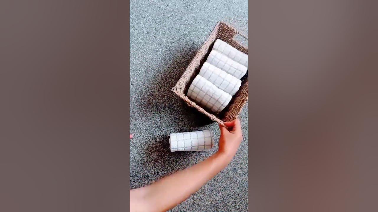 How to fold tea towels folding towels YouTube