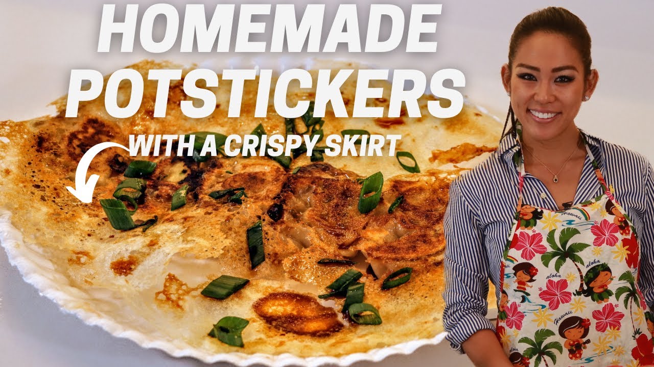 EASY Homemade Potstickers with a Crispy Skirt (Panfried dumplings