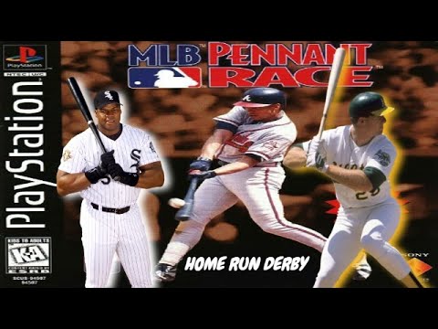 MLB Pennant Race PlayStation Gameplay - Frank Thomas & Mark McGwire Home Run Derby Contest