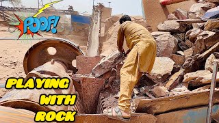 ASMR Quarry Primary Rock CRUSHER Machine-Rock Quarry Crushing Operations-Rock Crushing video#goviral