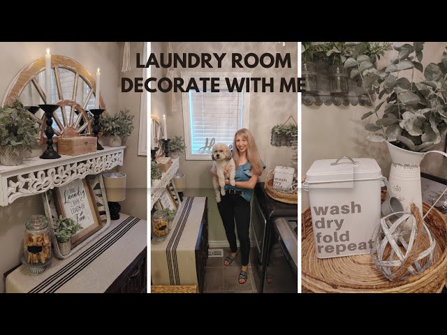 2022 FARMHOUSE LAUNDRY ROOM DECORATE WITH ME! - YouTube