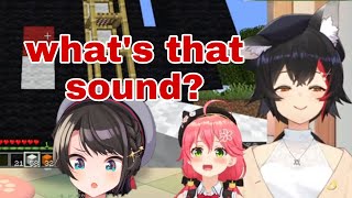 Sakura Miko n Subaru Cant Stop Laugh At Mio Weird Noises | Minecraft [Hololive/Eng Sub]