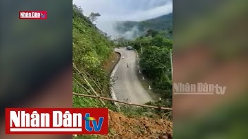 Tạm dừng khắc phục sạt lở trên quốc lộ 4H