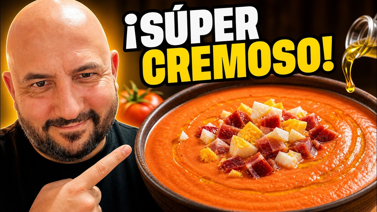 El mejor SALMOREJO CORDOBÉS: ¡Receta tradicional, cremosa y muy fácil! 🍅🥖