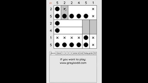 Grey is Odd - Today grids. Solution level 2 6X6 dated 04-25-2024 #logicpuzzles #logicgames  #games
