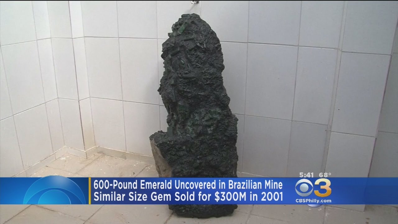 600-Pound Emerald Discovered In Brazilian Mine - YouTube