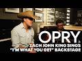 Zach John King Performs "I'm What You Get" Backstage at the Opry