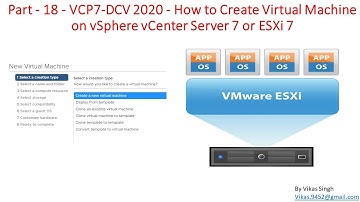 Part - 18 - VCP7-DCV 2020 - How to Create Virtual Machine on vSphere vCenter Server 7 or ESXi 7